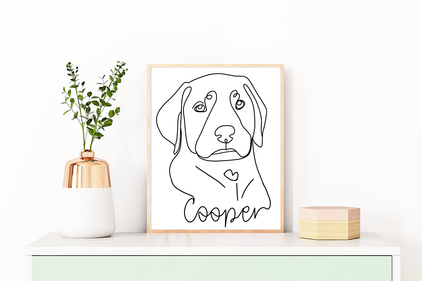 Custom Hand-Drawn Pet Portrait | Personalised Line Art | Unique Pet Drawing from Photo