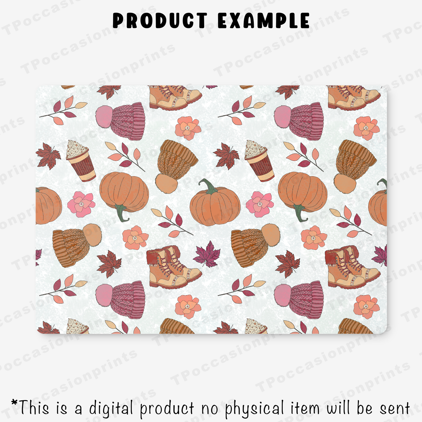 Autumn pumpkin seamless pattern bundle, four fall themed digital papers, high quality 300 dpi instant download