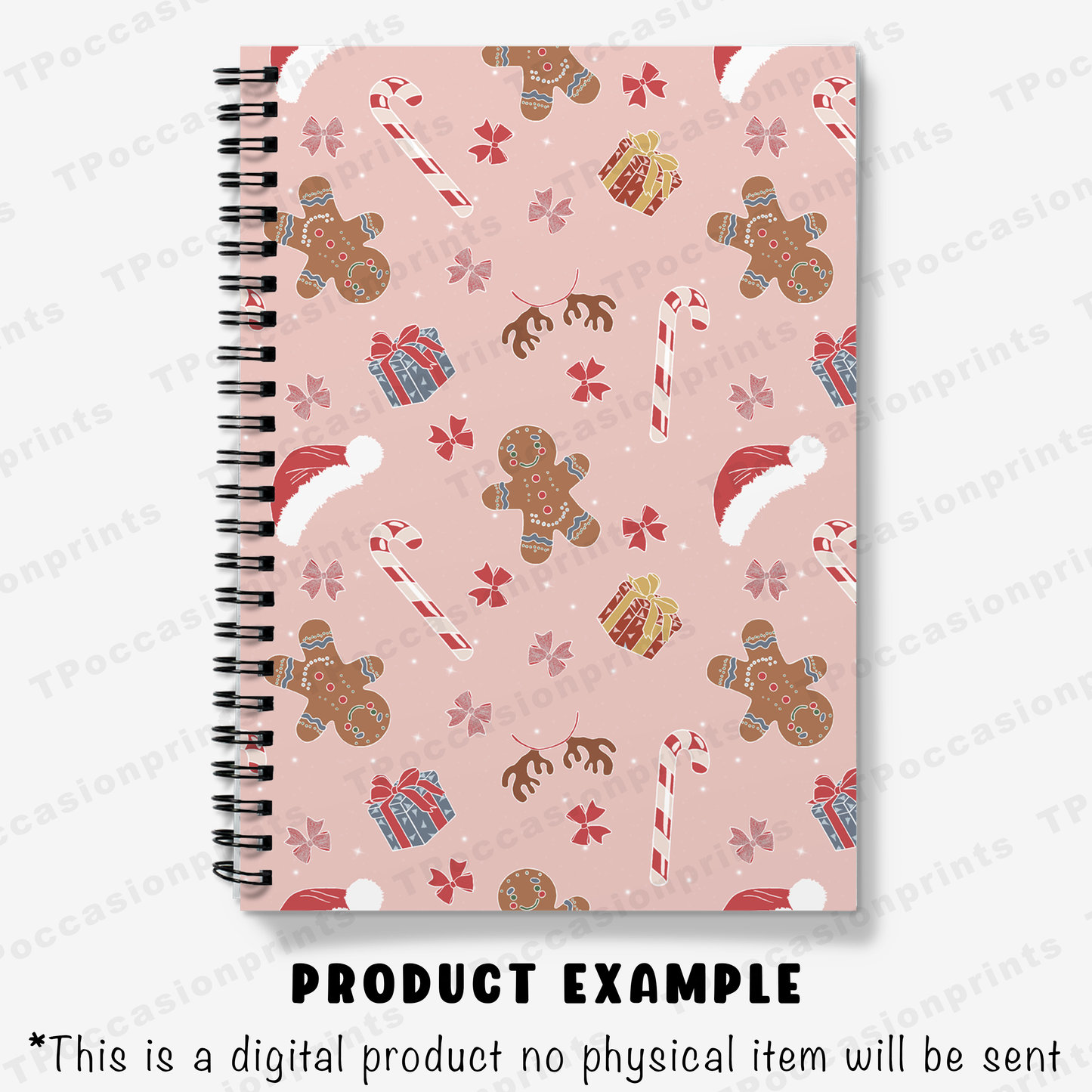 Pink Christmas seamless pattern, festive themed digital paper, high quality 300 dpi instant download