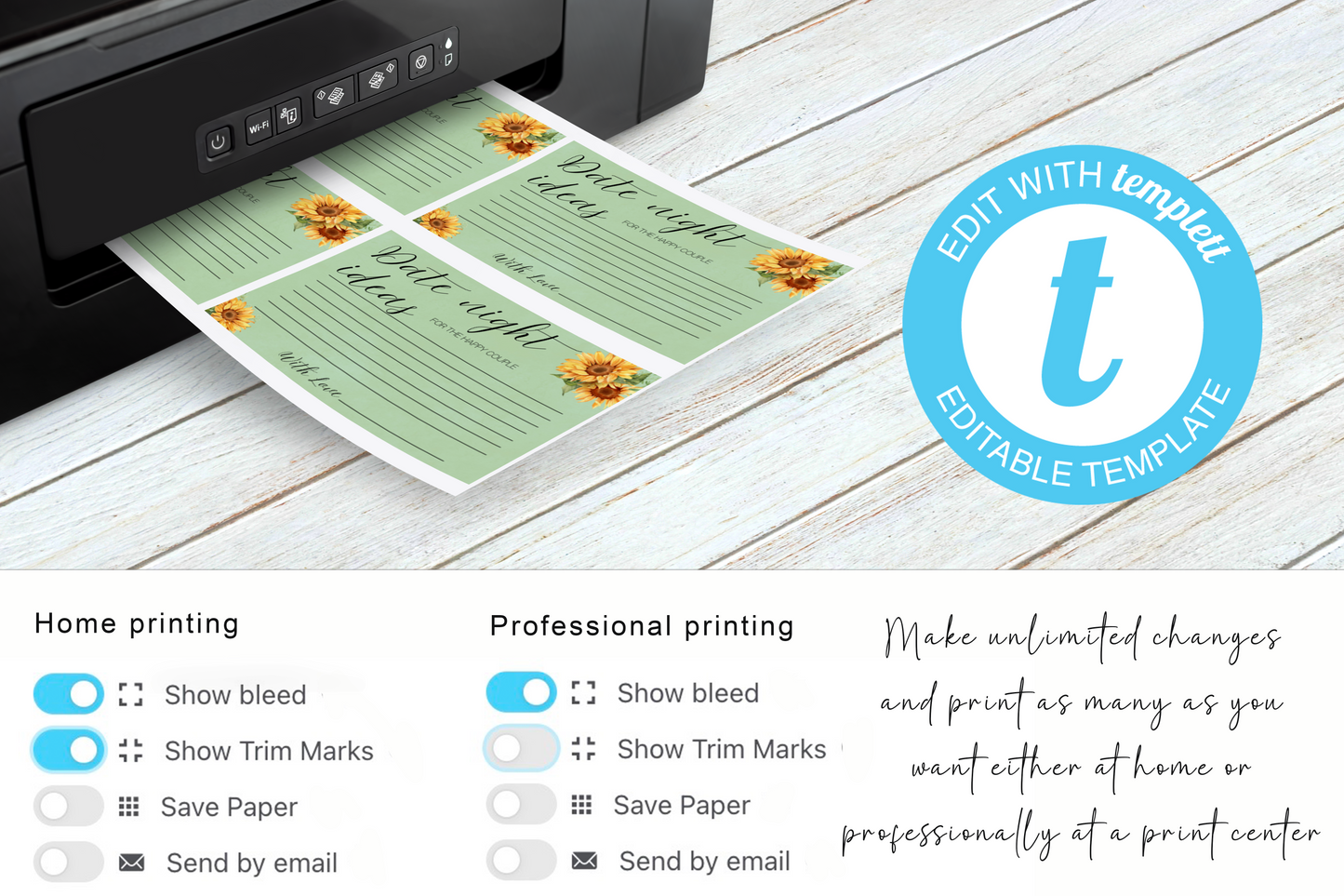 Wedding game pack template bundle in Bright Sunflower design - 9x Editable Templates - I Spy, Shoe game, Bingo, Mad libs, Find the guest...