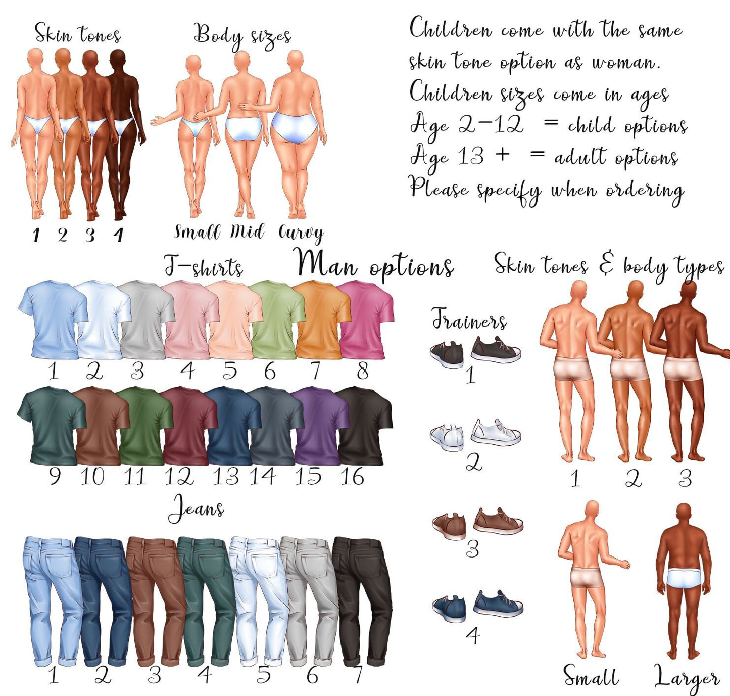 Custom large family wall art, including dogs and cats A3 | A4 | 10x8 | A5 | Greeting card