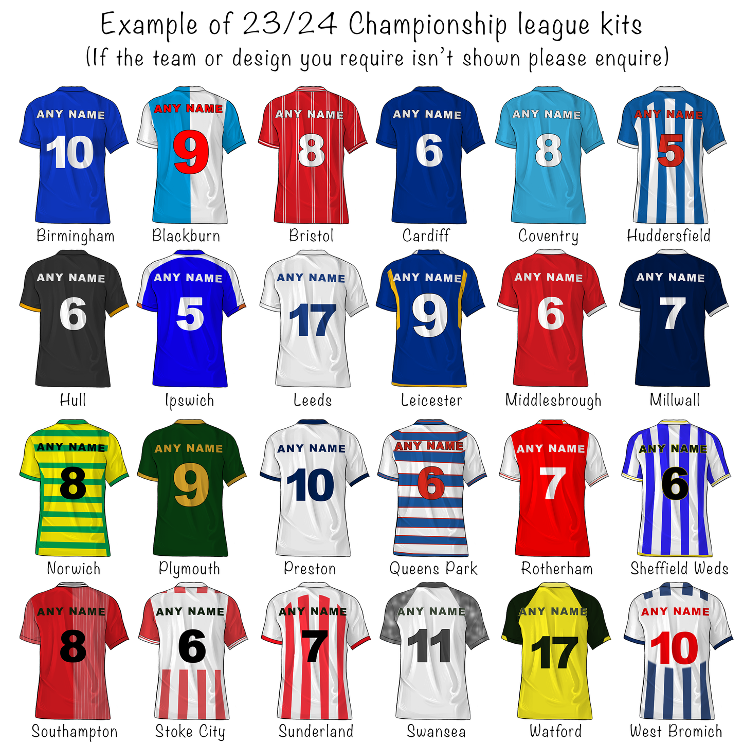 Custom Football Shirt Art | Soccer Jersey Design | Premier League, Championship, International Teams