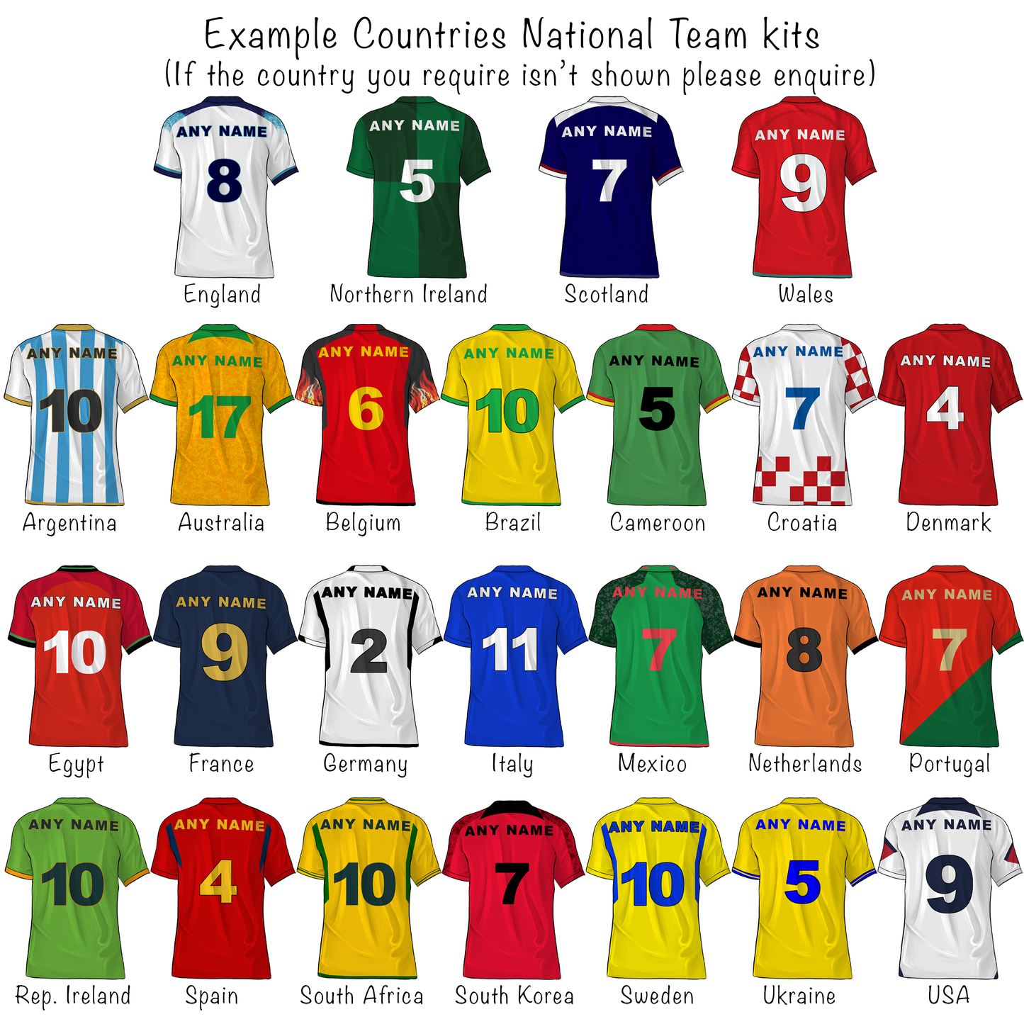 Custom Football Shirt Art | Soccer Jersey Design | Premier League, Championship, International Teams