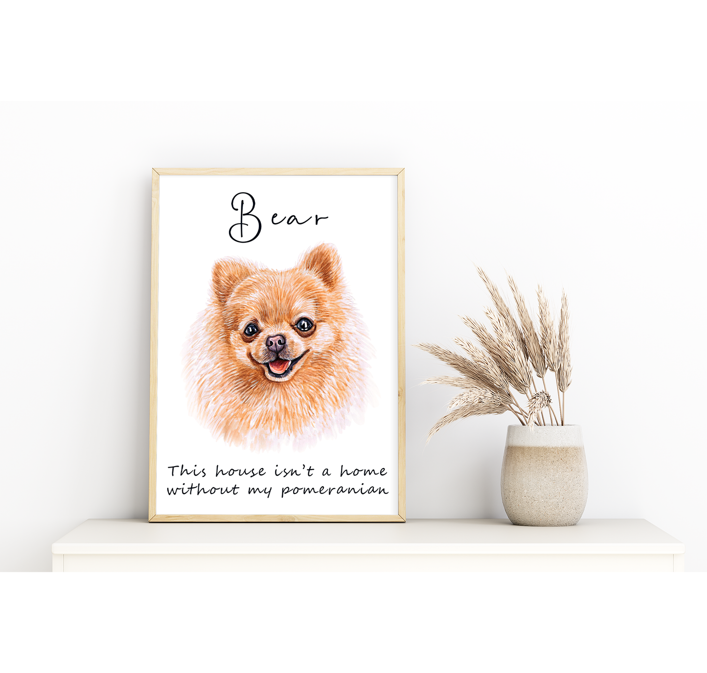 Spitz style dog artwork - portraits of keeshond, Elkhound, Akitas, Samoyed, huskies all with custom funny message | A4 | A5 | Greeting card