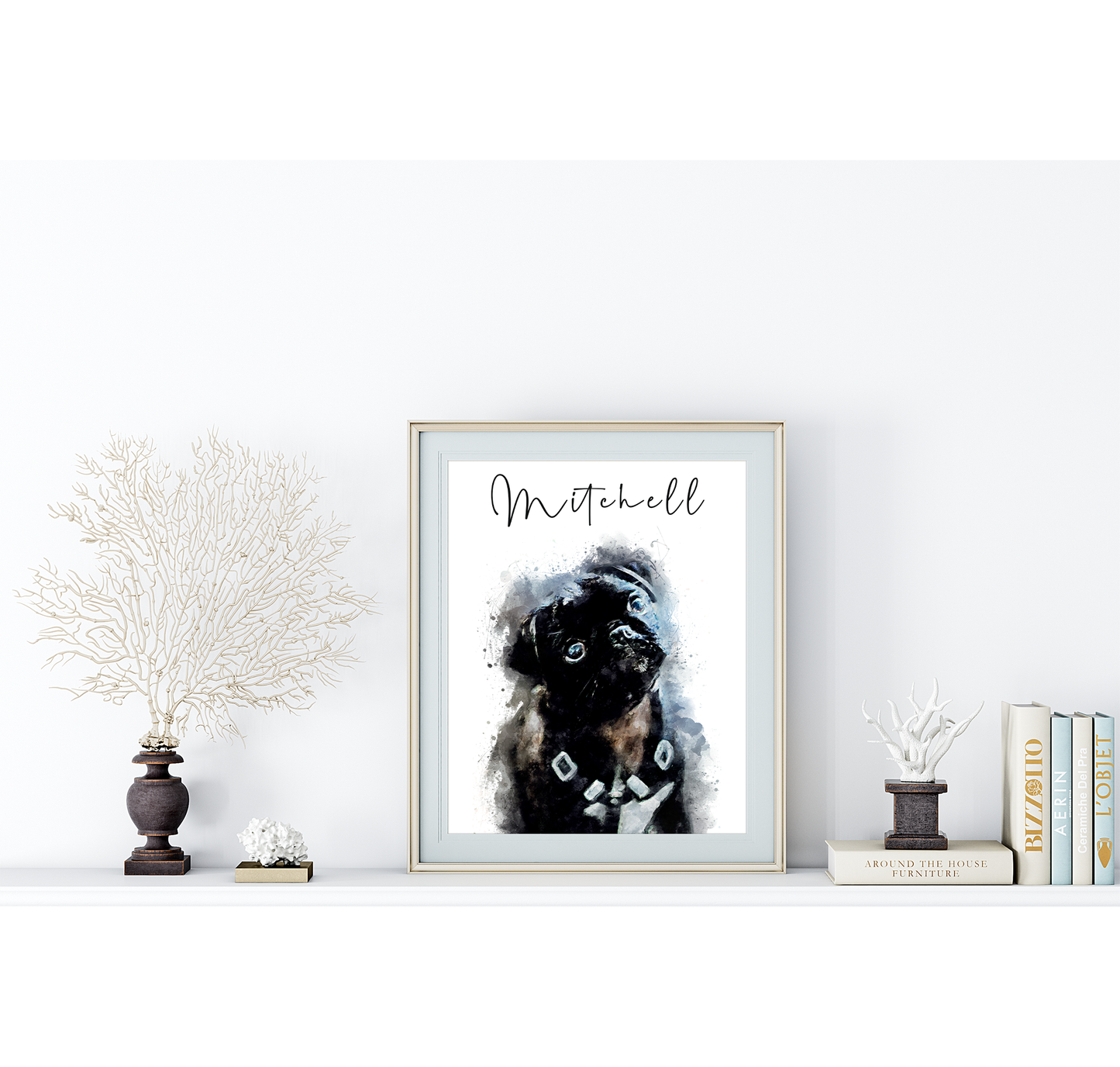 Personalised watercolour Pet Portrait - Vibrant, Digital Artwork of Your Beloved Dog