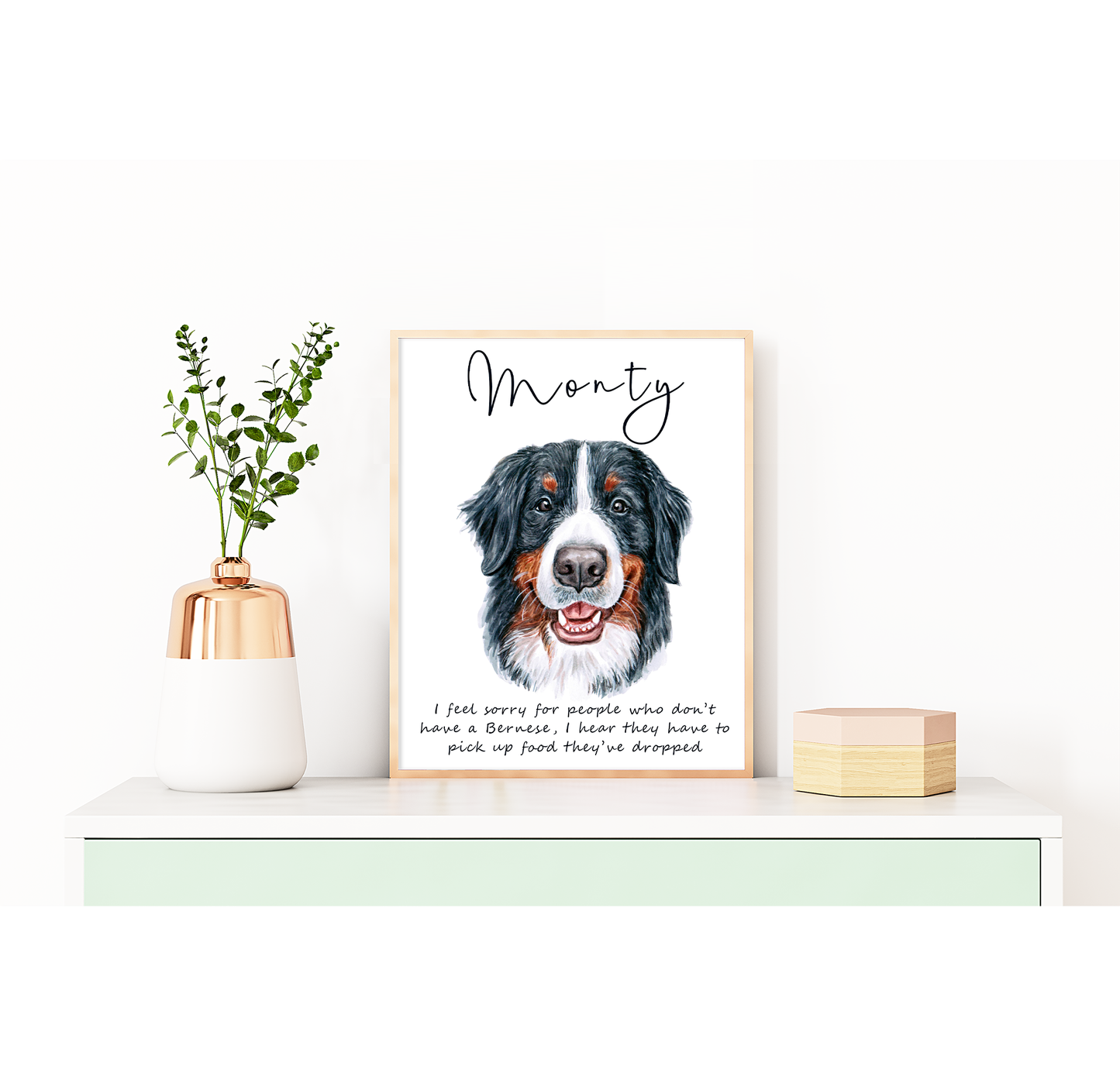 Working dog breed art - portraits of Rottweiler, Dobermann, Great Dane or St Bernard dog with custom funny message | A4 | A5 | Greeting card