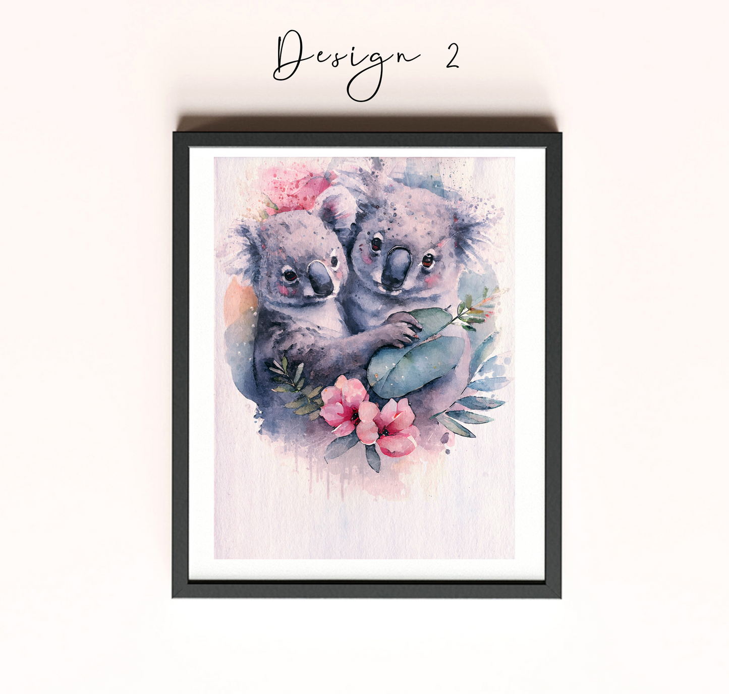 Koala bear portrait | Cute bear couple | greeting card | A4 | A5 | gift for girlfriend or boyfriend | Husband or wife present