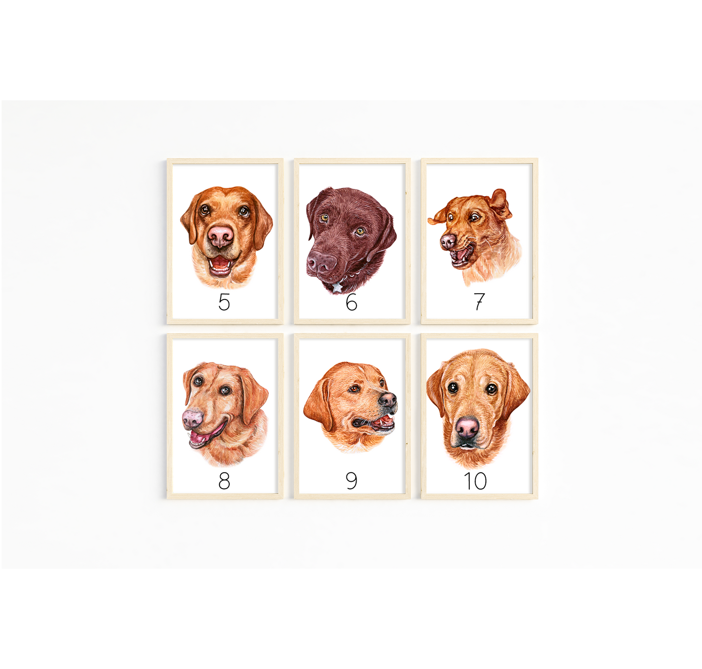 Labrador retriever wall art - adorable dog portraits with custom funny or heart warming message | A4 | A5 | Greeting card