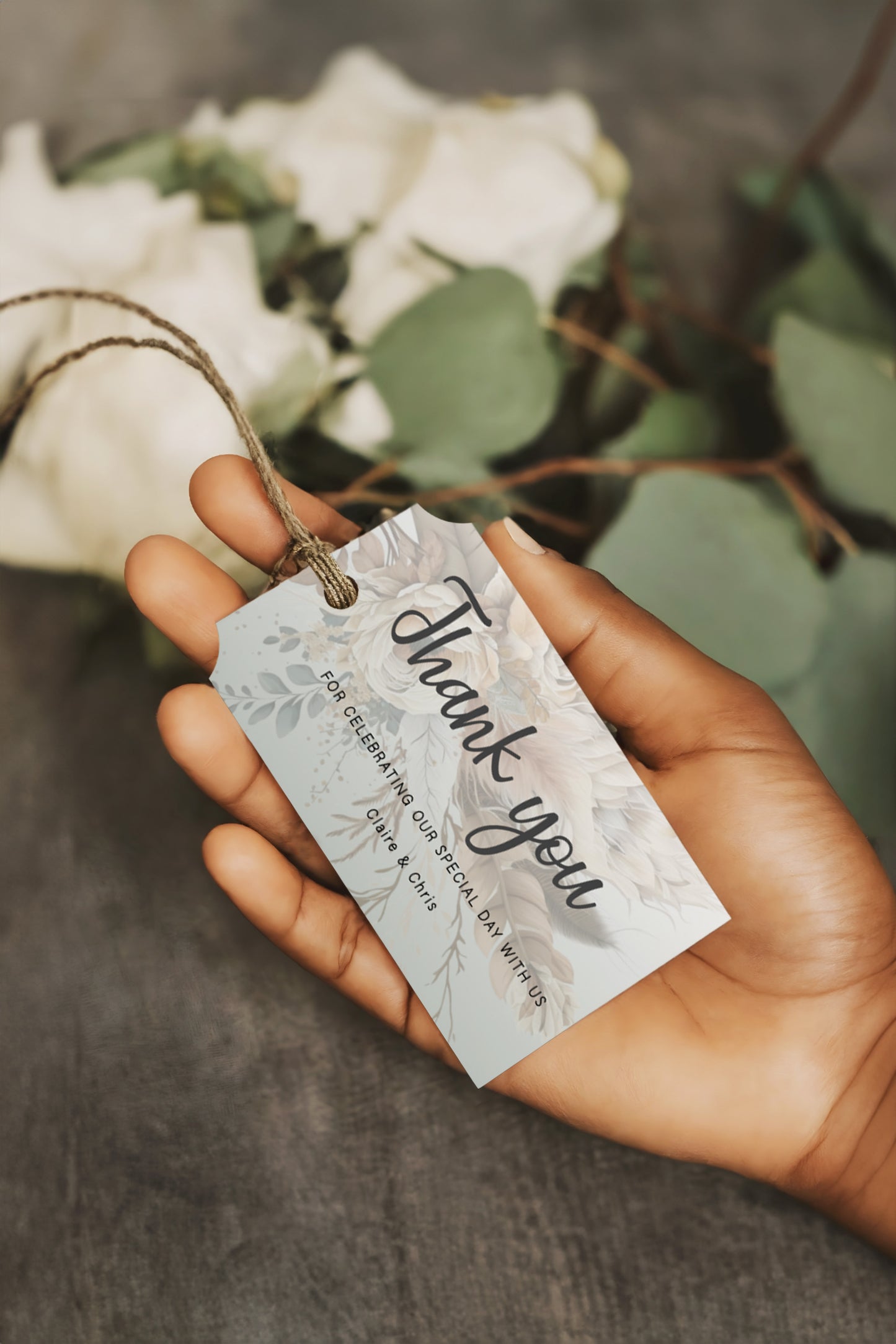 Rustic Boho Wedding Sign Set: Cream Floral & Feather Design (Instant Download, Editable Templates 7x )