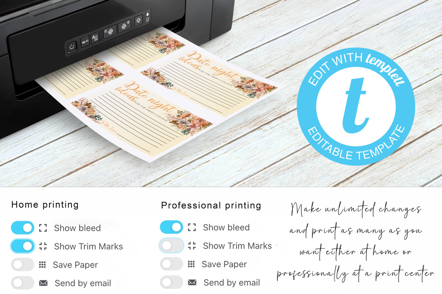 Peach Flowers Wedding Game Bundle: Editable Templates of Interactive guest games (Digital download)