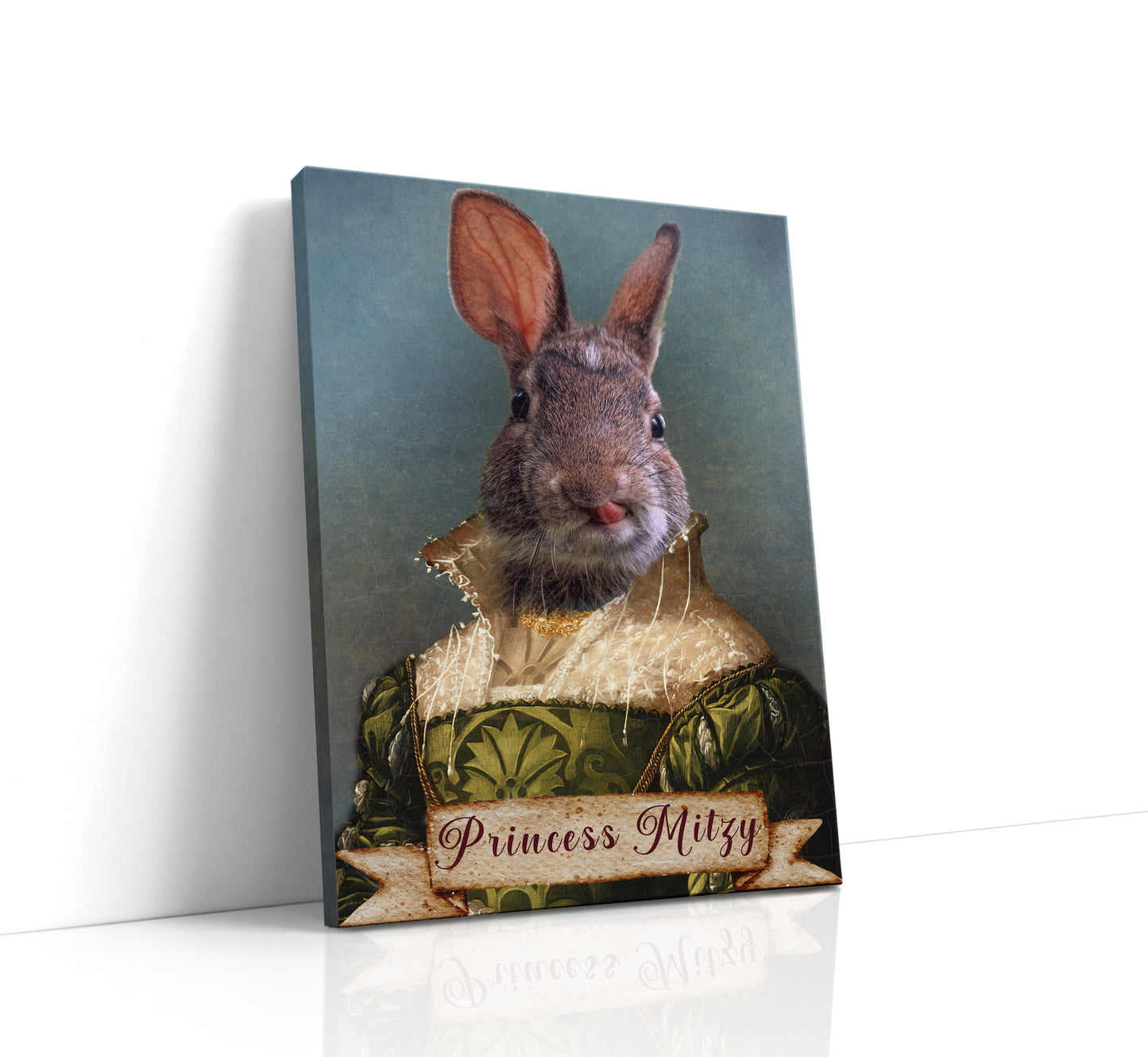 Custom Vintage Pet Portrait Canvas - Regal Pet Artwork for Dog & Cat Lovers