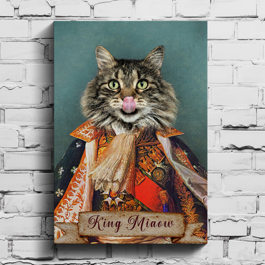Custom Vintage Pet Portrait Canvas - Personalised Artwork for Cat & Dog Lovers