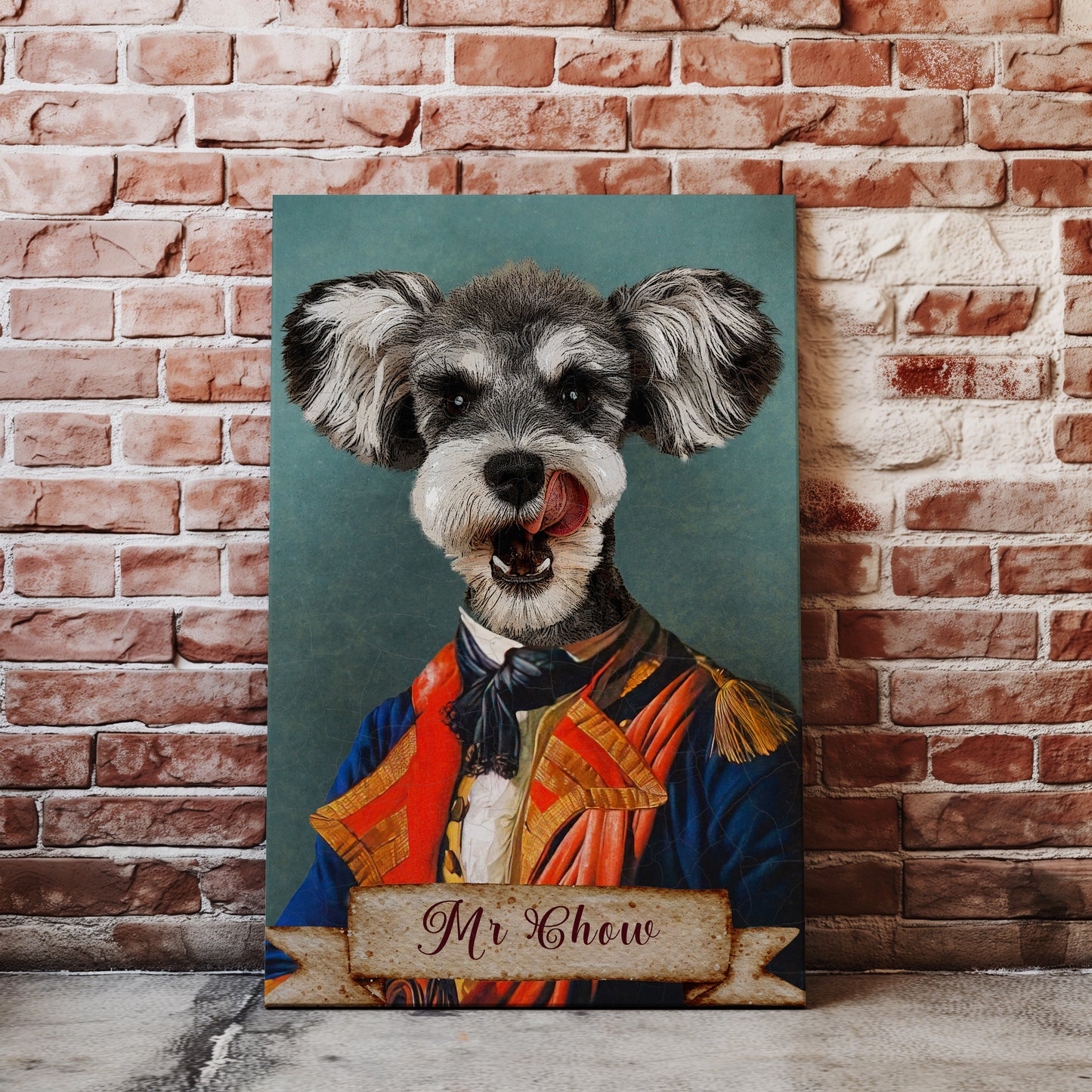 Custom Vintage Pet Portrait Canvas - Personalised Artwork for Cat & Dog Lovers