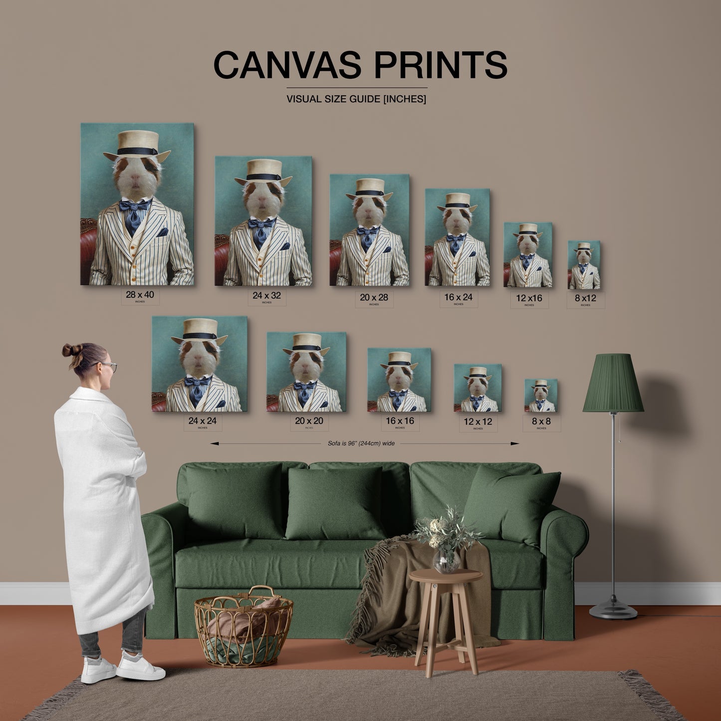 Custom Vintage Pet Portrait Canvas - Personalised Artwork for Cat & Dog Lovers