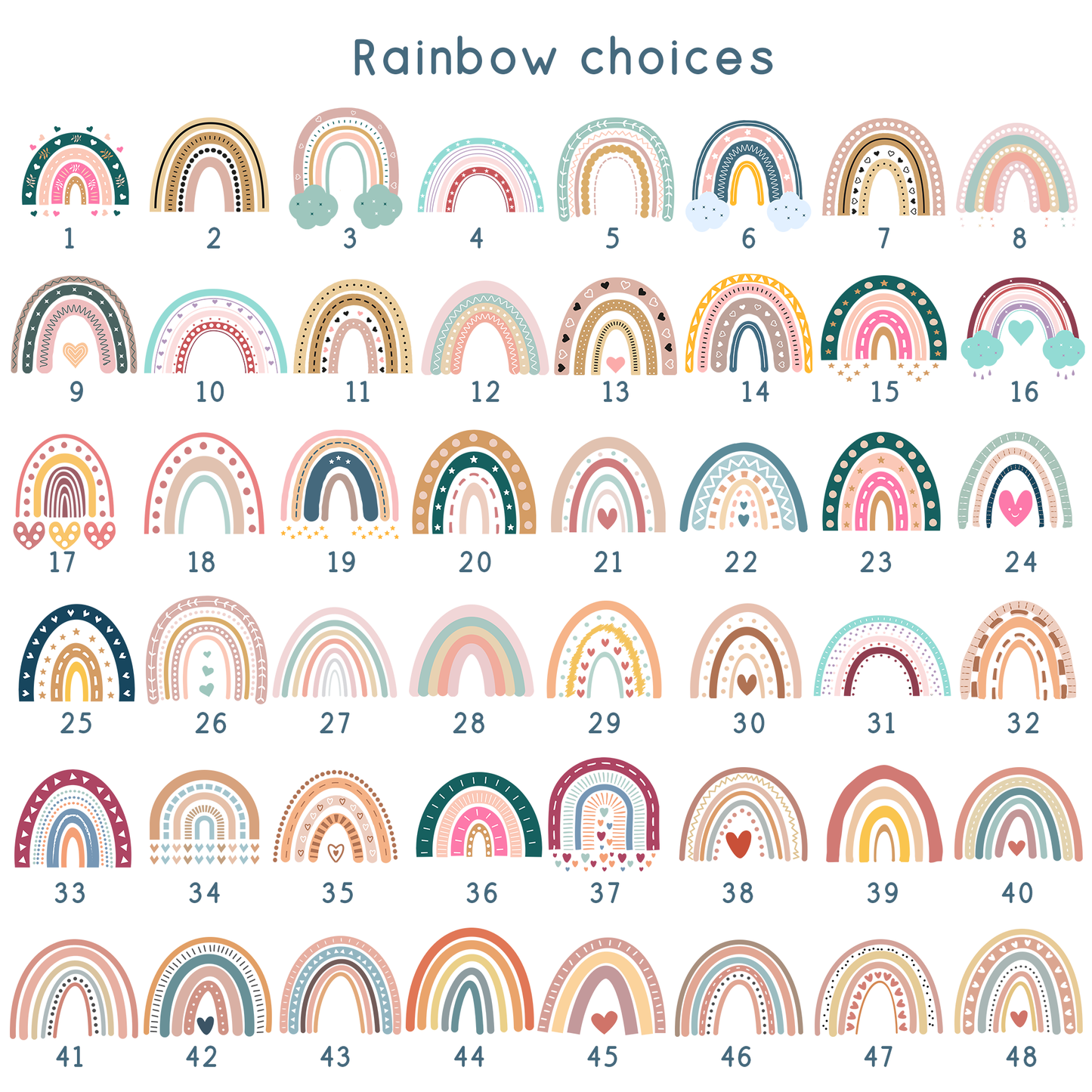 Thank you teacher from whole class  | boho rainbow artwork | nursery or teaching assistant leaving gift | A3 | A4 | A5 | Greeting card