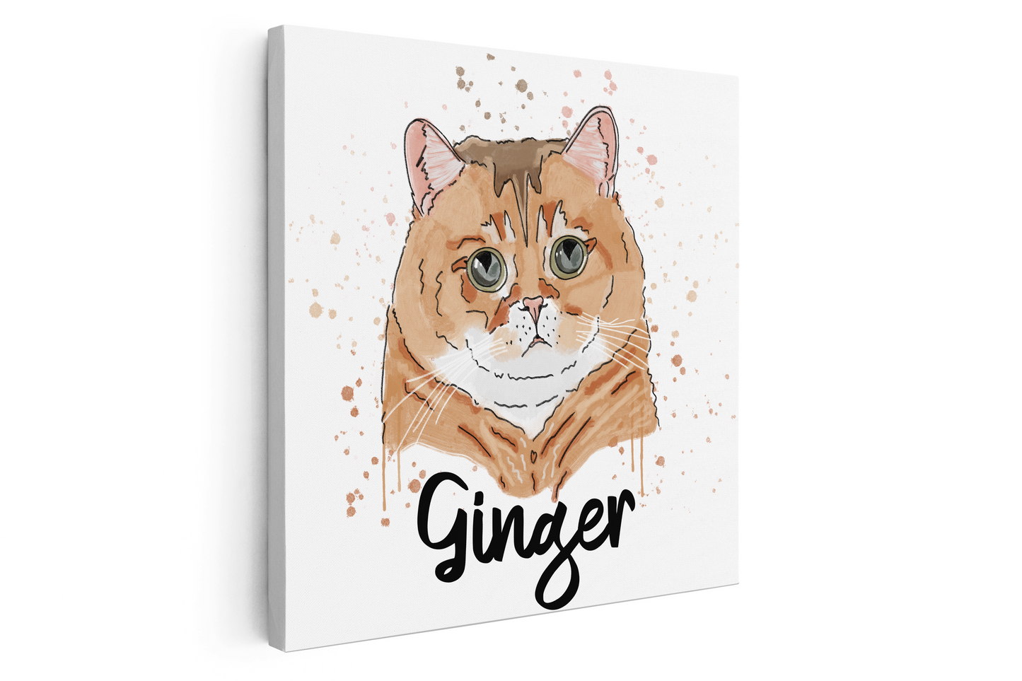 Custom Watercolour Pet Portrait Canvas - Unique Hand drawn Gift for Pet Lovers