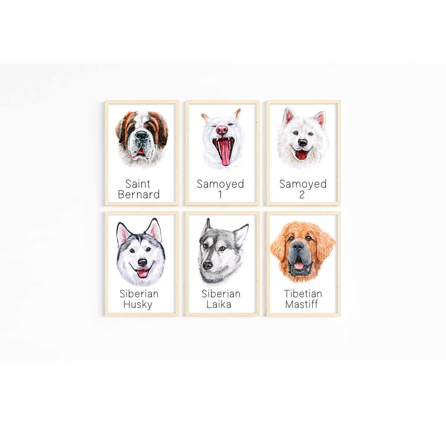 Working dog breed art - portraits of Rottweiler, Dobermann, Great Dane or St Bernard dog with custom funny message | A4 | A5 | Greeting card
