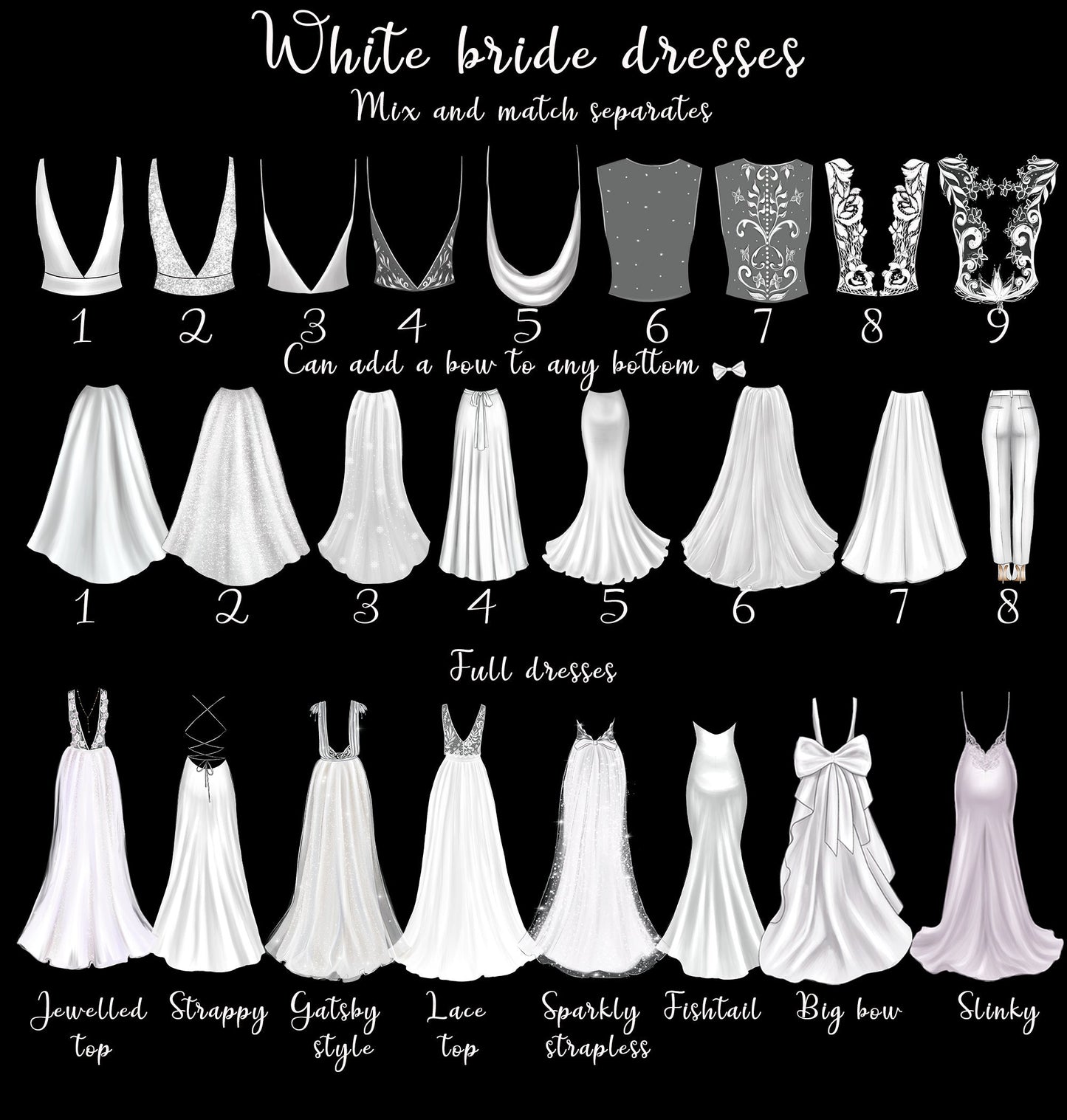 Personalised wedding party print | Large bridesmaids portrait | Plus size brides | Flower girls | A4 | A5 | Greeting card