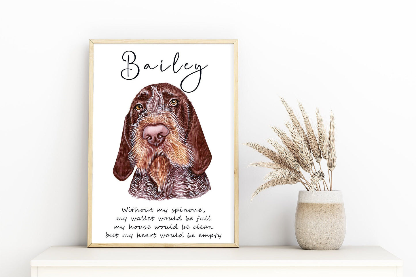 Spaniel, Setters and Pointer dog art - adorable gundog portraits with custom funny or heart warming message | A4 | A5 | Greeting card