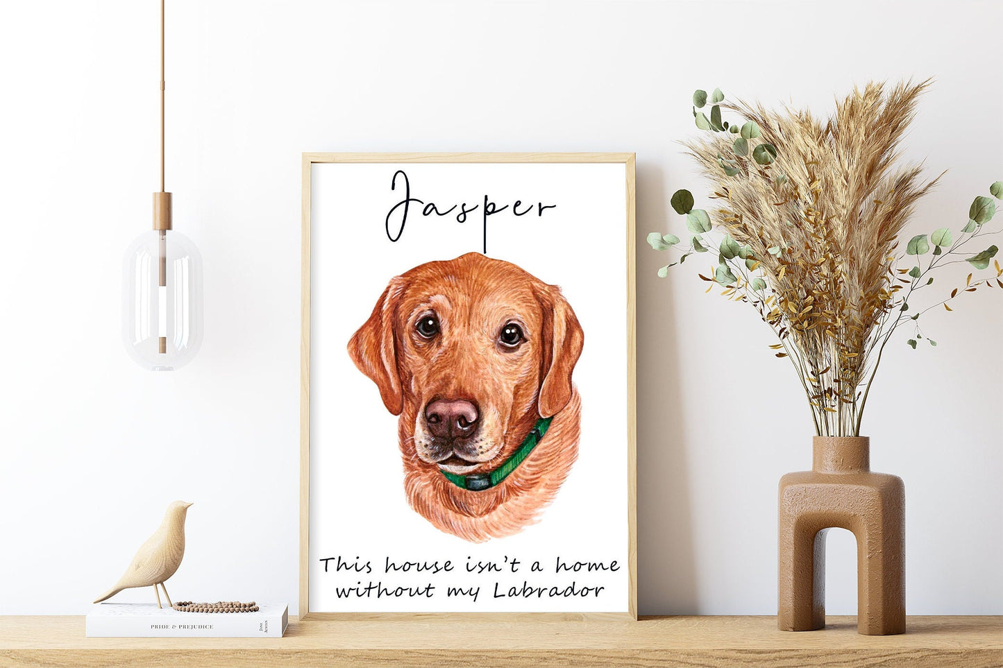 Labrador retriever wall art - adorable dog portraits with custom funny or heart warming message | A4 | A5 | Greeting card