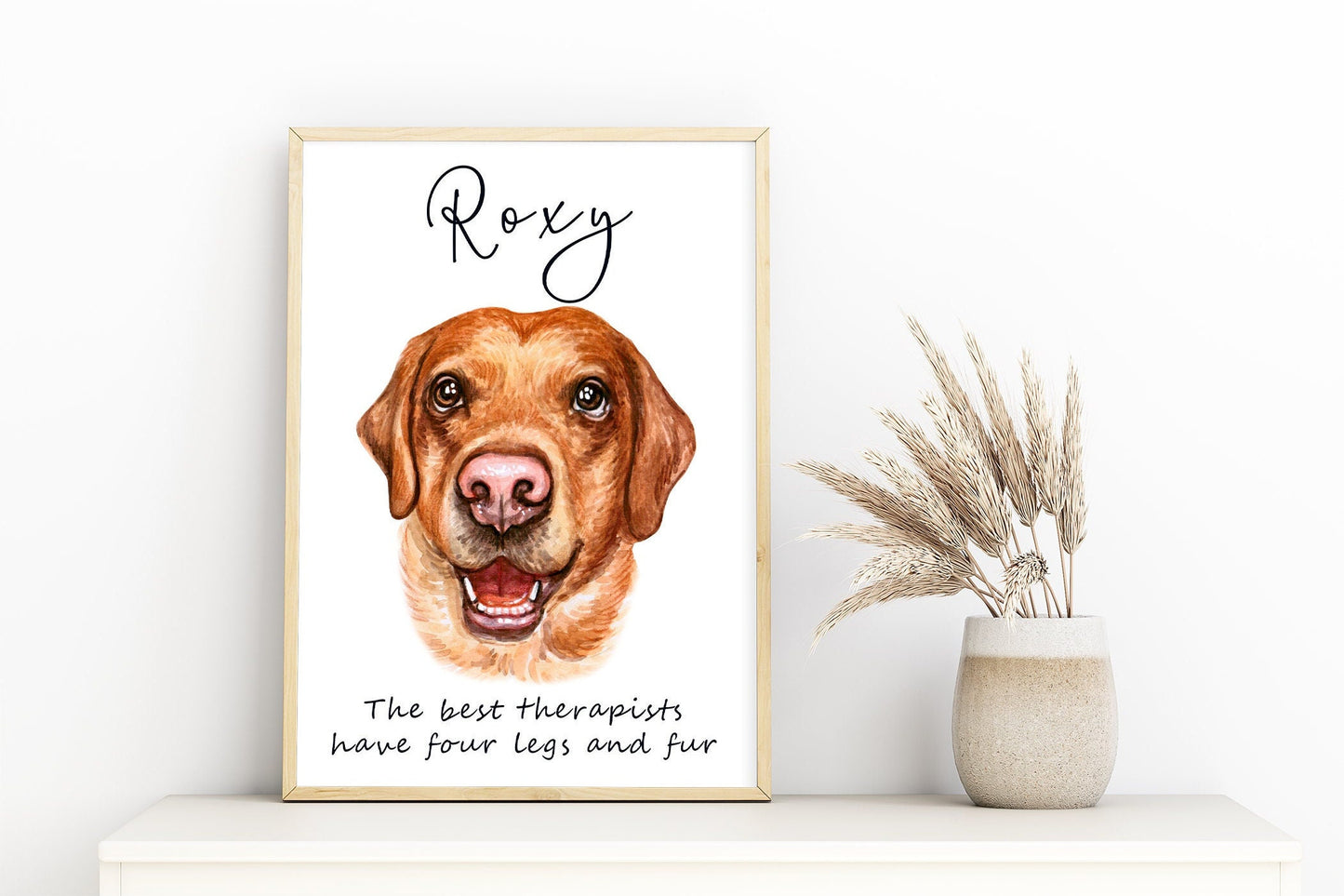 Labrador retriever wall art - adorable dog portraits with custom funny or heart warming message | A4 | A5 | Greeting card