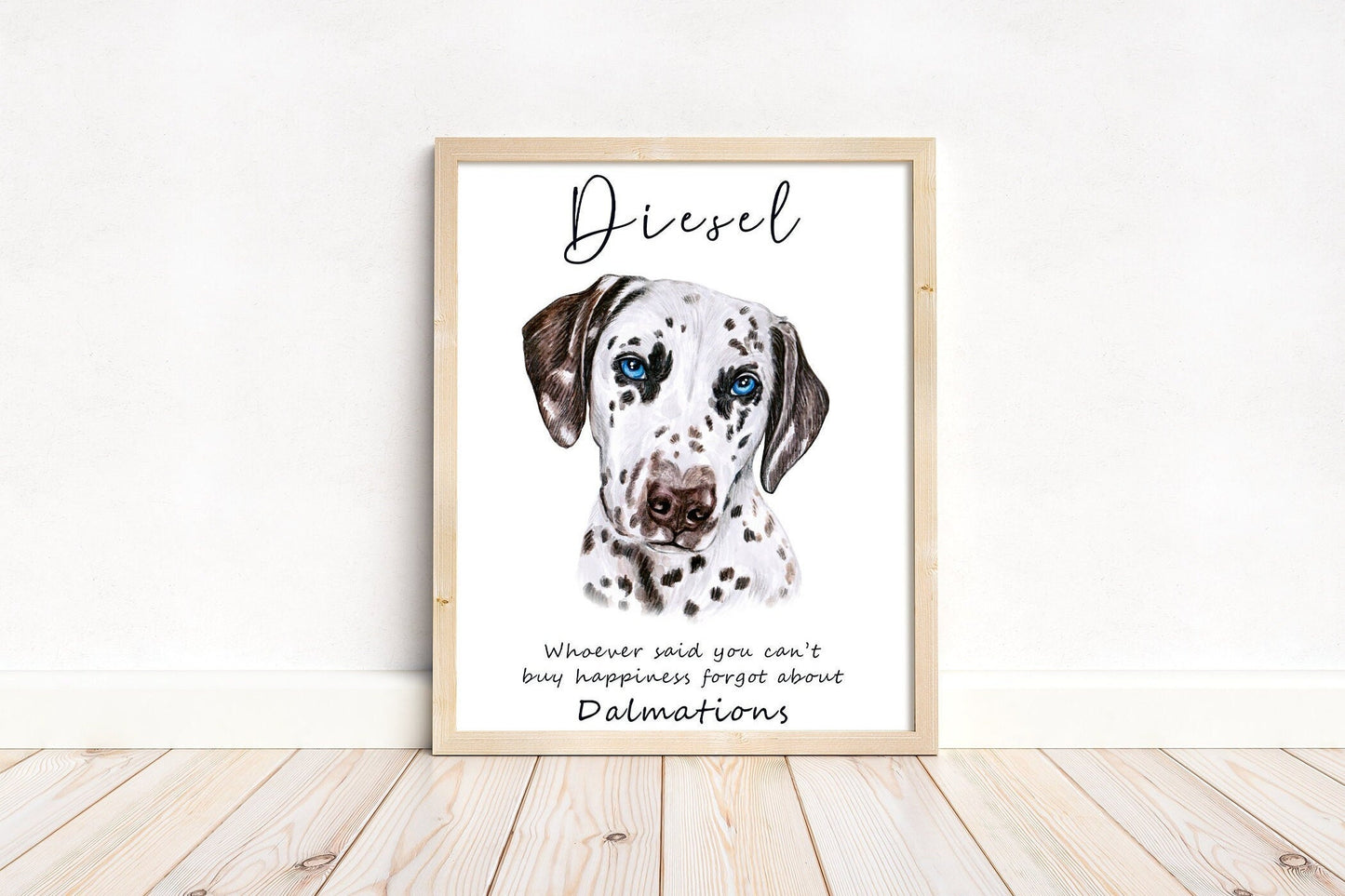 Utility dog breed art - portraits of Dalmation, Mexican hairless or Boston terrier dog with custom funny message | A4 | A5 | Greeting card