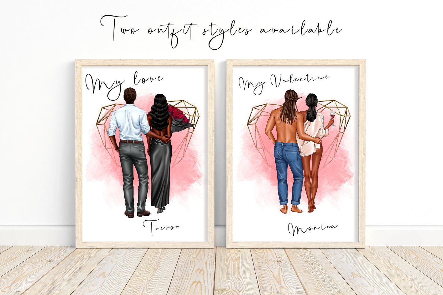 Sexy couple artwork | Intimate partner card | gift for girlfriend or boyfriend | Husband or wife present