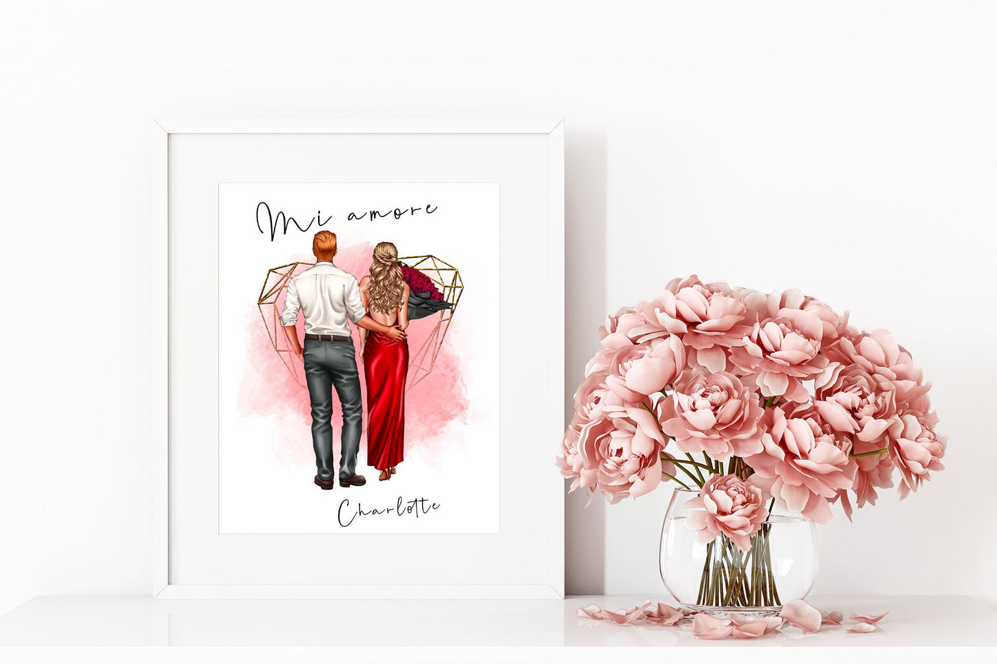 Sexy couple artwork | Intimate partner card | gift for girlfriend or boyfriend | Husband or wife present