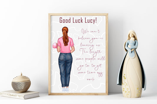 Personalised maternity leaving print | new baby card | A4 | A5 | Greeting card