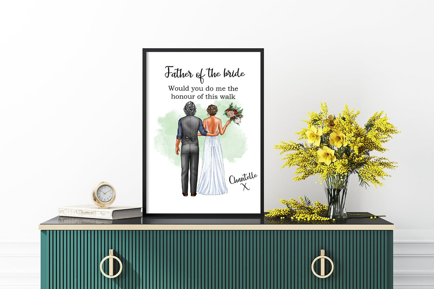 Custom parent of the bride or groom thank you portrait | Mother of the groom | Father of the bride | A4 | A5 | Greeting card