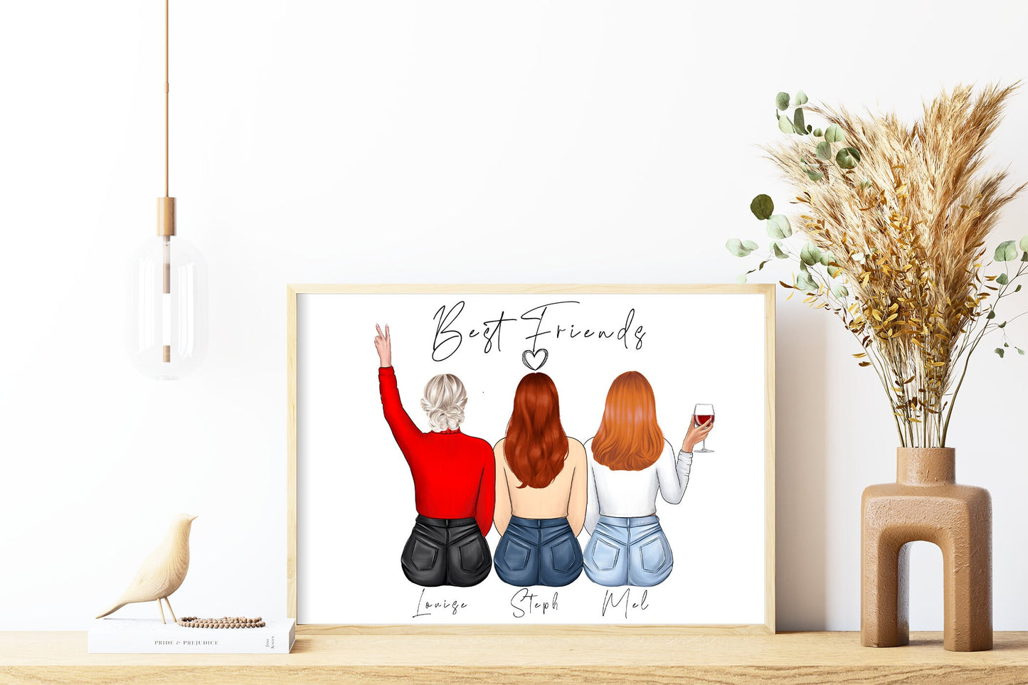Customisable gift of close friends, besties or group of girl pals present | A4 | A5 | Greeting card